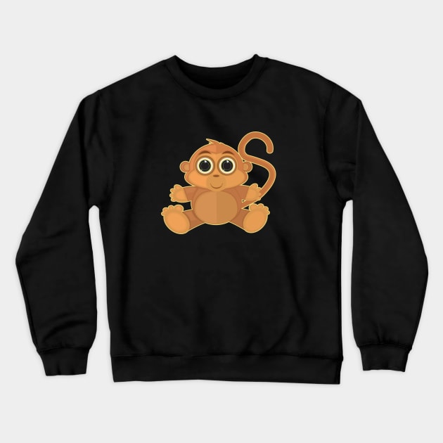 Monkey Crewneck Sweatshirt by adamzworld